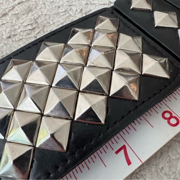 Studded elastic belt SATC-inspired Black/Silver S/M - Picture 4 of 9